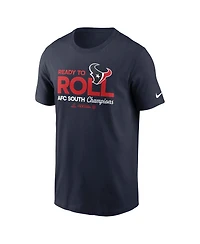 Nike Men's Navy Houston Texans 2024 Afc South Division Champions Locker Room Trophy Collection T-Shirt