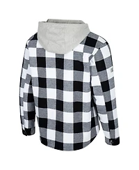 Colosseum Men's Black/White Washington Huskies Buffalo Plaid Full-Zip Hoodie Jacket