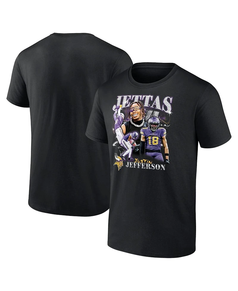 Fanatics Men's Justin Jefferson Black Minnesota Vikings Notorious Player Graphic T-Shirt