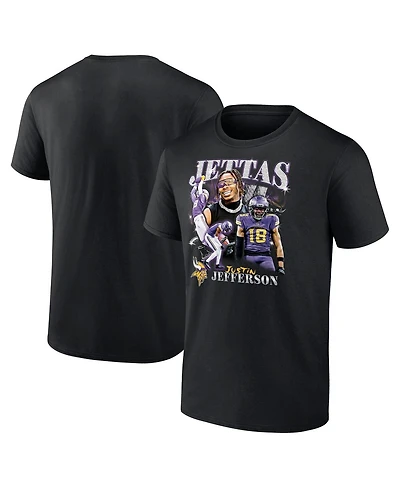 Fanatics Men's Justin Jefferson Black Minnesota Vikings Notorious Player Graphic T-Shirt