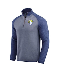Fanatics Men's Blue Los Angeles Rams Tonal Quarter-Zip Jacket