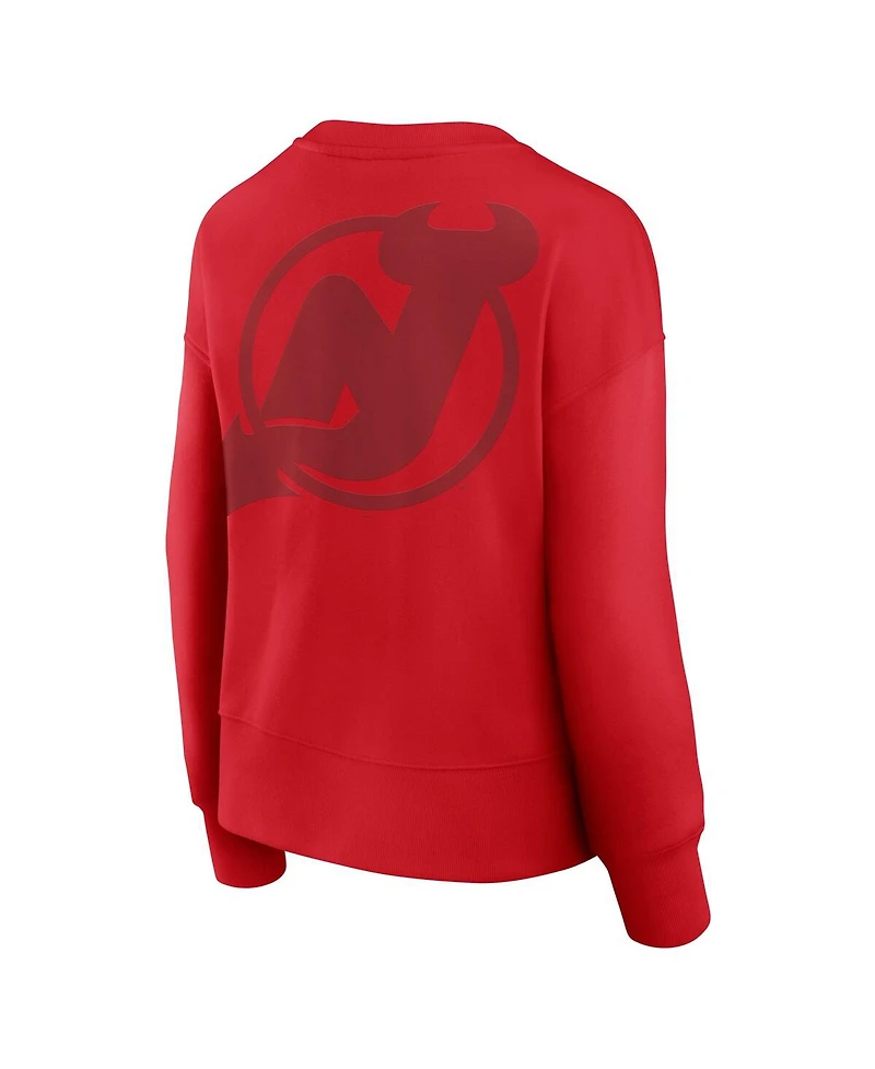 Fanatics Women's Red New Jersey Devils Elements Flow Pullover Sweatshirt