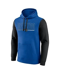Logo Athletic Men's Blue Orlando Magic Outline Colorblock Pullover Hoodie