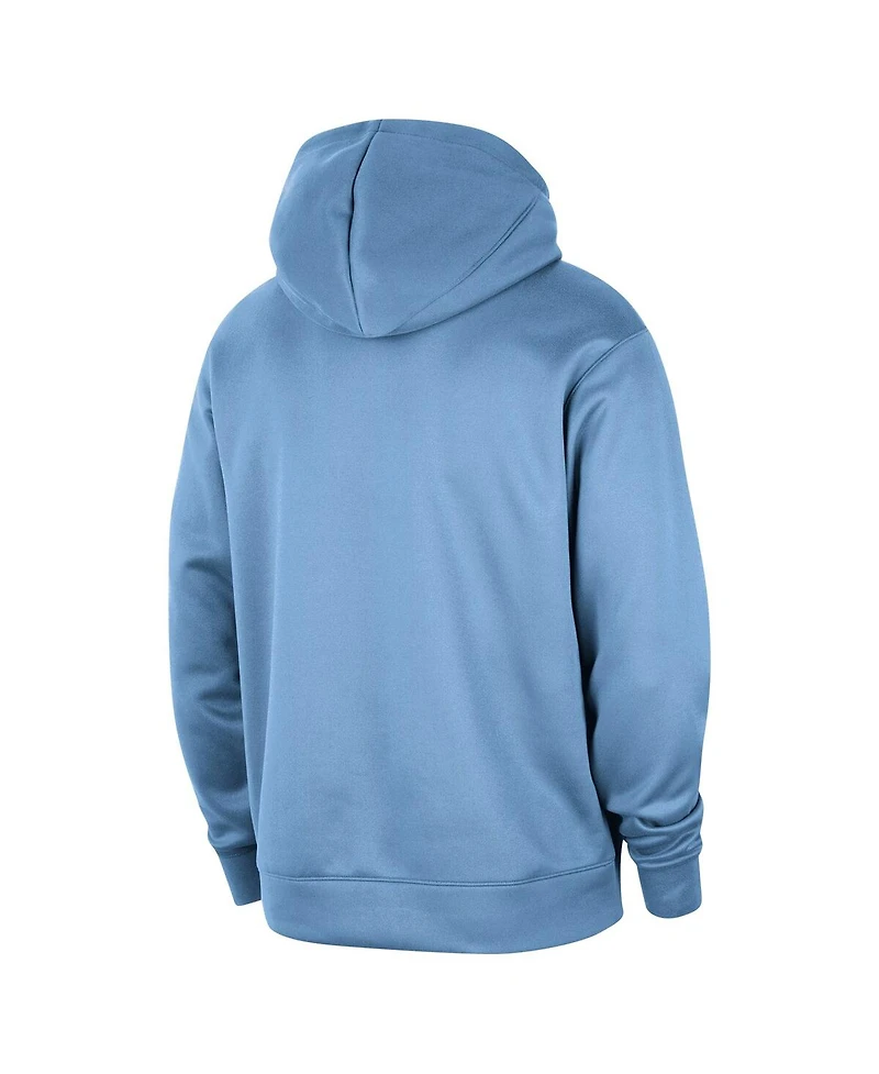 Nike Men's Light Blue Memphis Grizzlies 2024/25 Spotlight On-Court Practice Performance Pullover Hoodie