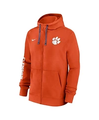 Nike Men's Orange Clemson Tigers 2024 Sideline Full-Zip Hoodie