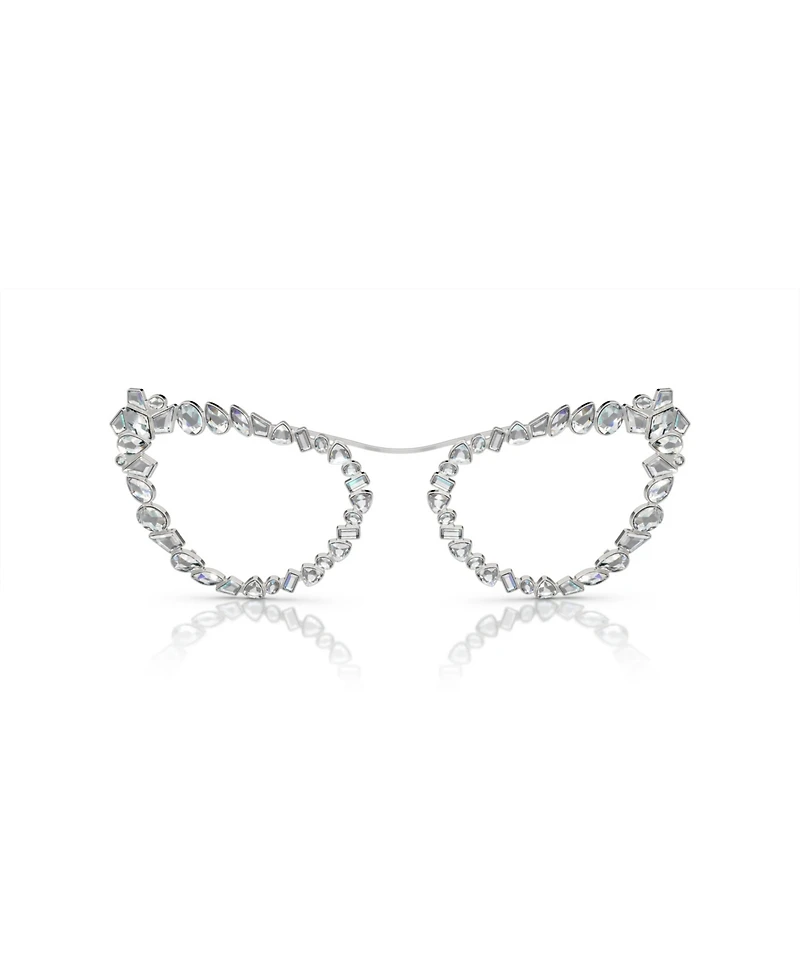 Swarovski Women's Blue Light Glasses with Crystals clip-on, SK7011