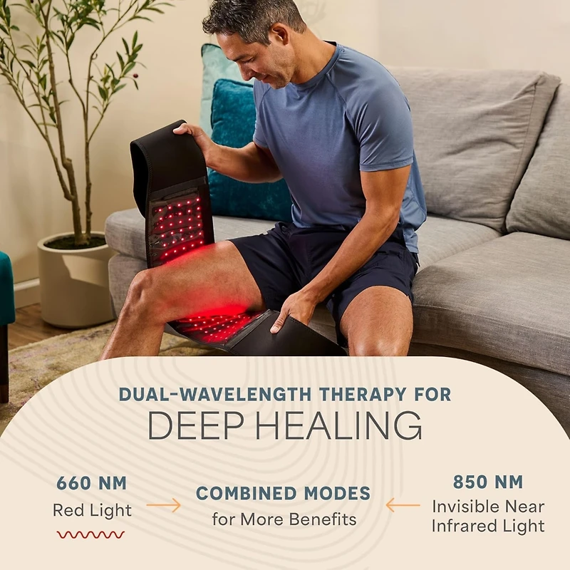 LifePro Red Light Therapy Belt – Near Infrared & Red Light for Pain Relief, Muscle Soreness, Inflammation, and Joint Therapy