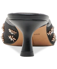 Dolce Vita Women's Clara Embellished Mesh Pointed-Toe Heeled Mules