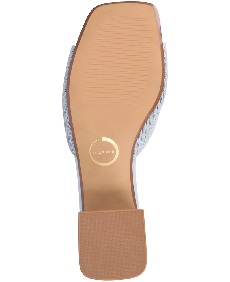 Journee Collection Women's Shilin Slip On Knit Dress Sandals