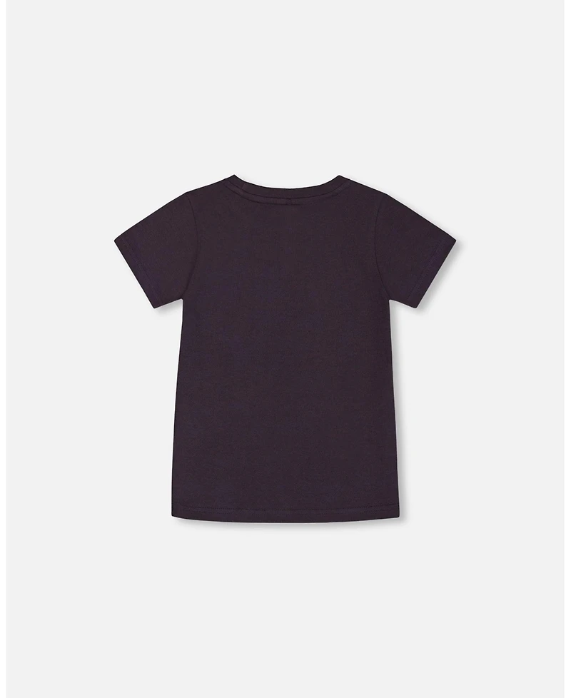 Deux par Deux Toddler Boys Organic Cotton Tee Dark Gray And Multicolored Vespa - Toddler|Child