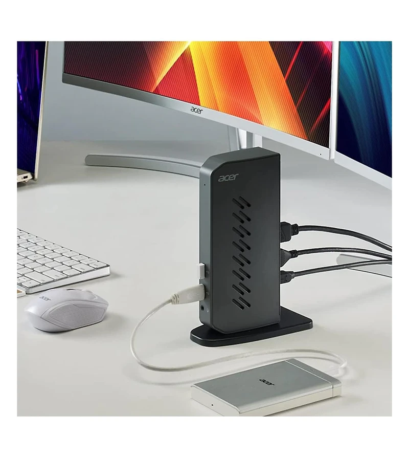 acer U301 Usb 3.0 Dock for Windows | 2 x Hdmi ports | 2 Usb 3.1 Gen 1 ports | 4 Usb 2.0 Ports | Gigabit Ethernet | Requires One Usb 3.1 Type A or Usb