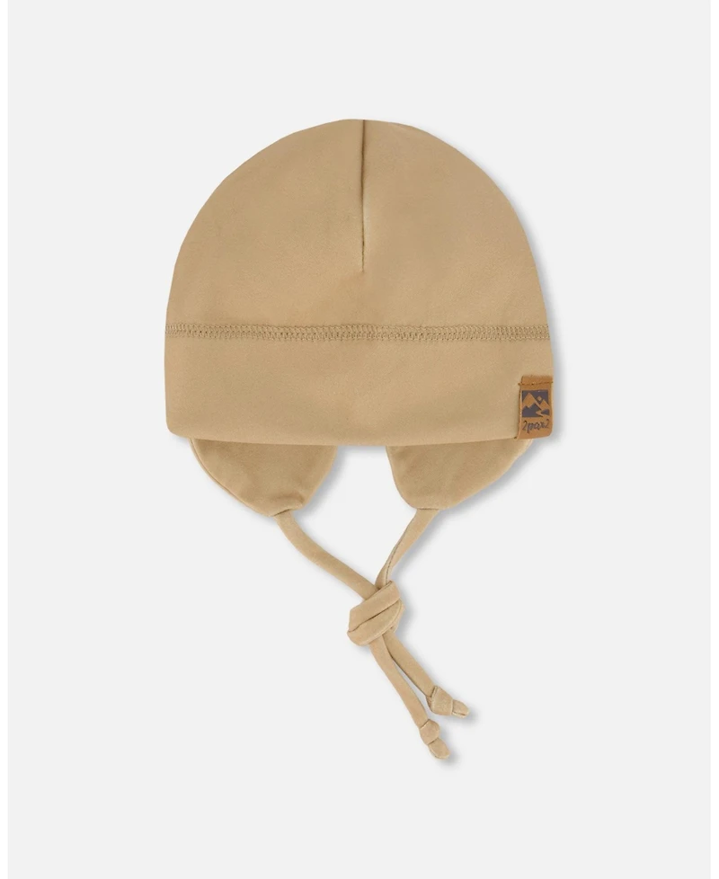 Deux par Deux Baby Boys Colorblock Mid-Season One-Piece Outerwear With Hat Pale Green, Sage, And Tan