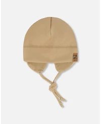 Deux par Deux Baby Boys Colorblock Mid-Season One-Piece Outerwear With Hat Pale Green, Sage, And Tan