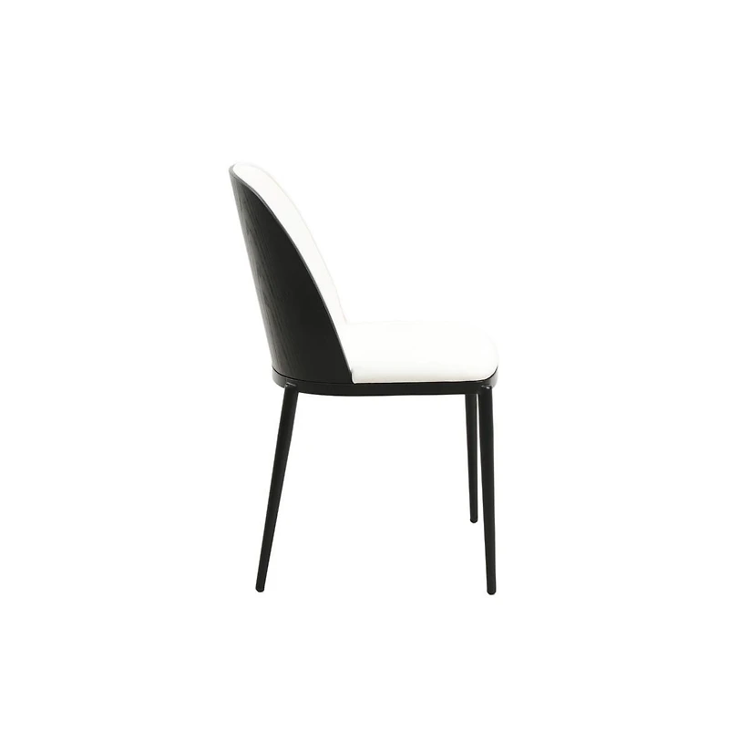 Dining Side Chair with Leather Seat
