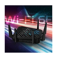 acer Predator Connect W6 Wi-Fi 6E Gaming Router | Hybrid QoS Compatible with Intel Killer Prioritization Engine | Tri-Band AXE7800 2.4GHz/5GHz/6GHz |