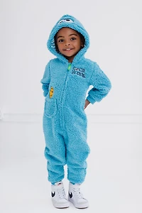 Sesame Street Toddler Boys Cozy Sherpa Zip Up Cosplay Costume Coverall Newborn to (Newborn - 4T