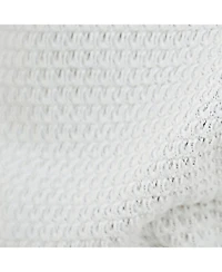 Women's White Waffle Knit Wide Leg Romper