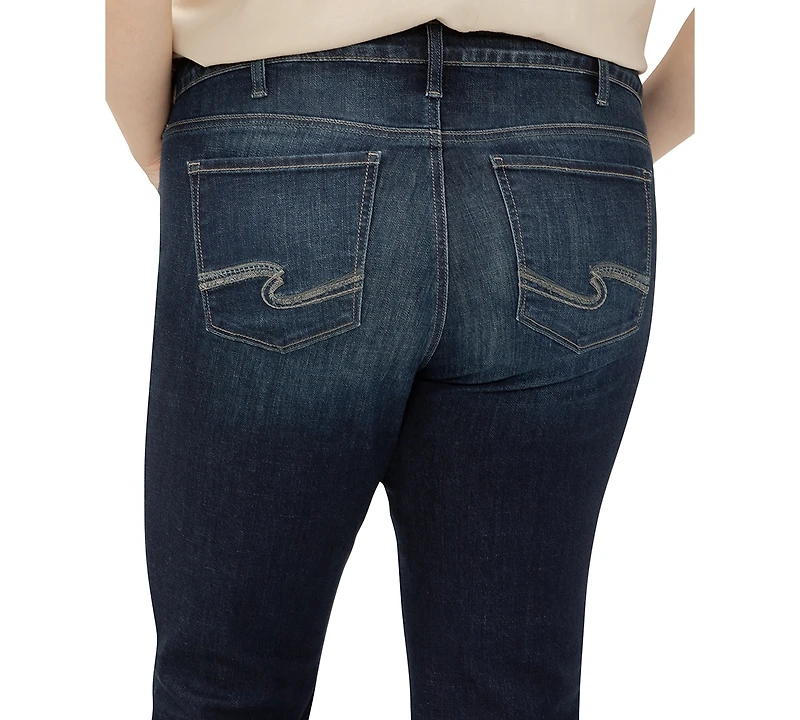 Silver Jeans Co. Plus Elyse Rolled-Cuff Cropped Denim