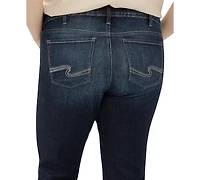 Silver Jeans Co. Plus Elyse Rolled-Cuff Cropped Denim