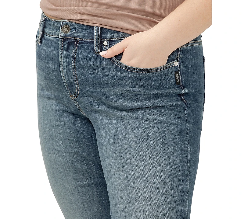 Silver Jeans Co. Plus Suki Curvy-Fit Cropped Denim