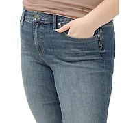 Silver Jeans Co. Plus Suki Curvy-Fit Cropped Denim