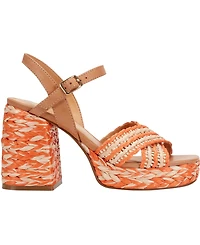 Marc Fisher Ltd Women's Juliey Woven Block Heel Platform Sandals