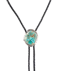 Barse Bolo Tie Blue Turquoise Sterling Silver Abstract Necklace