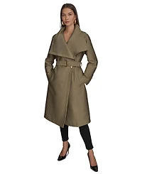 Donna Karan New York Women's Draped-Neck Trench Coat