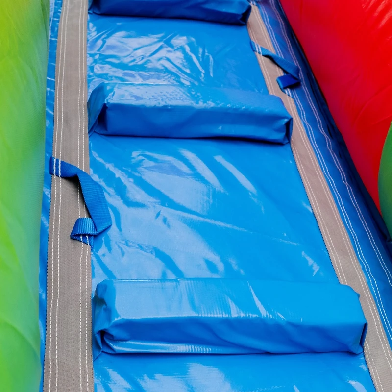 HeroKiddo Block Party Commercial Grade Inflatable Water Slide with Attached Pool / Drainage / Air Blower Included, Outdoor Indoor, Rental Quality, Big