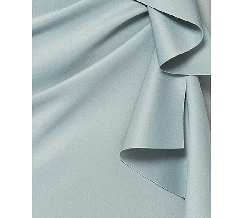 Xscape Scuba Off-The-Shoulder Gown