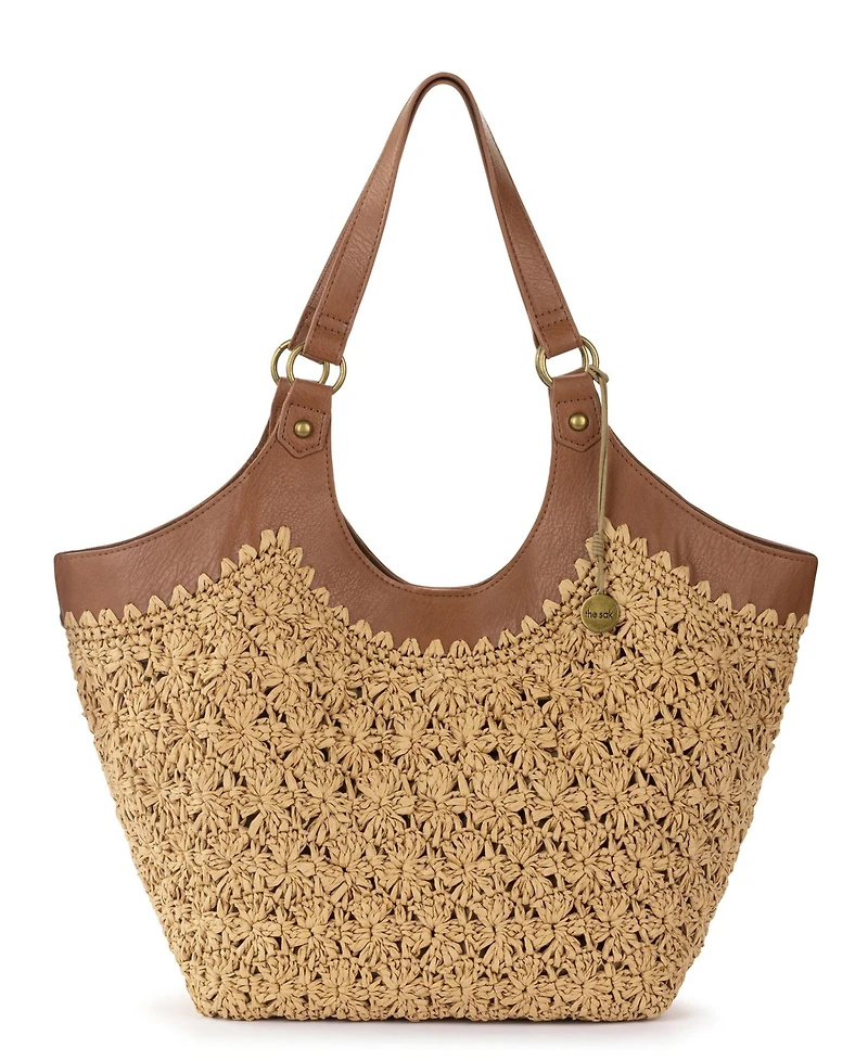 The Sak Roma Straw Small Shopper Tote Bag