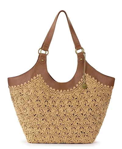 The Sak Roma Straw Small Shopper Tote Bag
