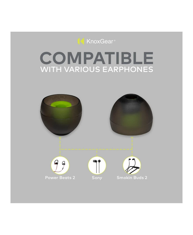Sony WFC510 Truly Wireless Earbuds (Yellow) with Silicone Earbud Replacement Tips for In-Ear Headphones (Black, 6-pack)