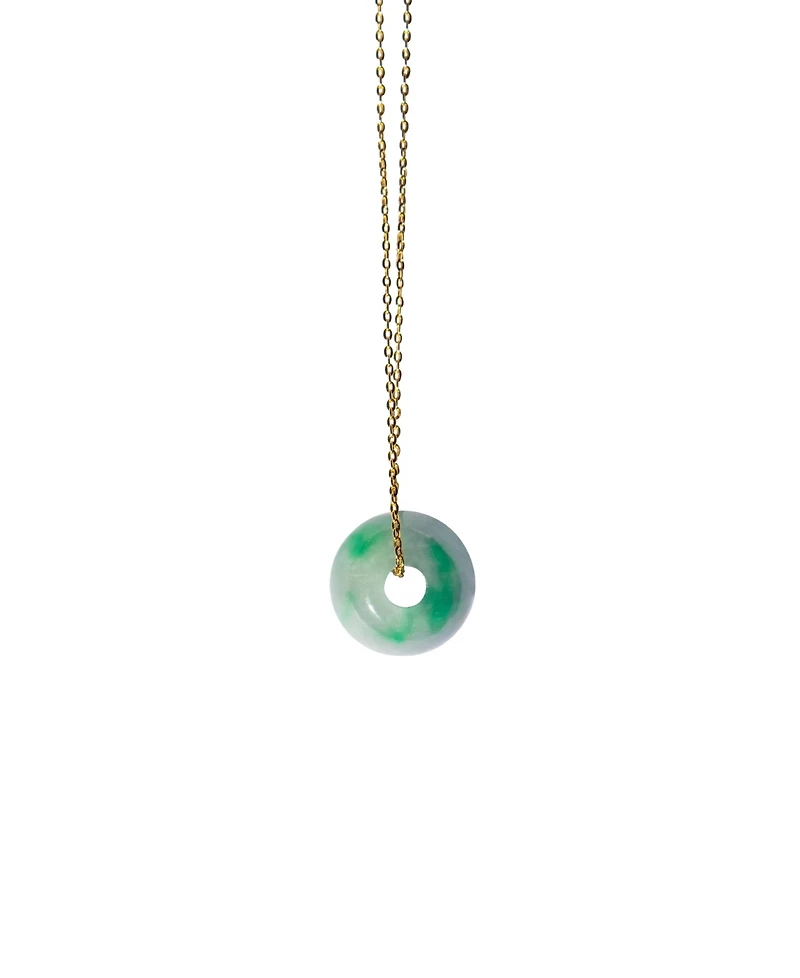 Lavender field — Green purple jade pendant necklace