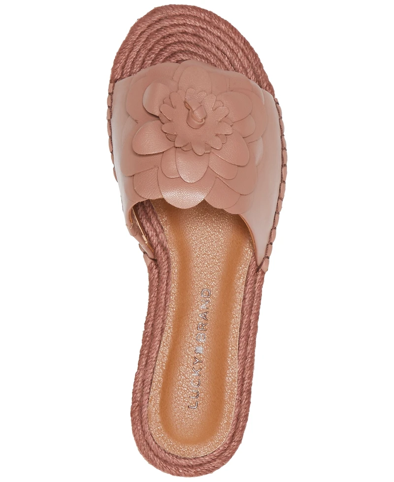 Lucky Brand Women's Biricha Flower Flat Sandals