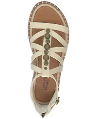 Lucky Brand Women's Korina Embellished Strappy Gladiator Flat Sandals