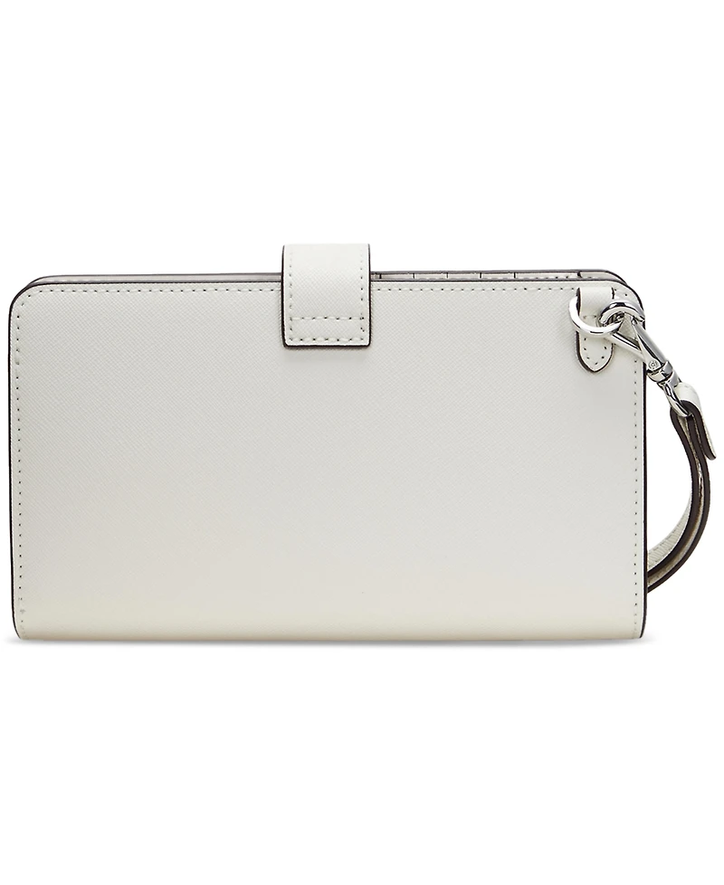Lauren Ralph Lauren Crosshatch Leather Tech Wristlet