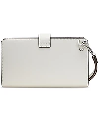 Lauren Ralph Lauren Crosshatch Leather Tech Wristlet