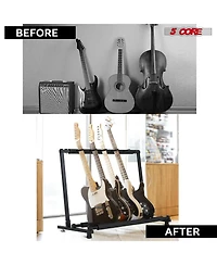5 Core Guitar Rack Stand • Multi Guitars Holder Storage Stands for Acoustic Electric and Bass Soporte Para Guitarra