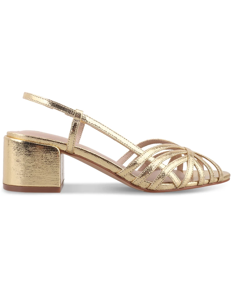 Giani Bernini Women's Myrahh Cagey Slingback Block Heel Dress Sandals, Created for Macy's