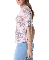 Gloria Vanderbilt Women's Alanis Printed Cuffed-Sleeve T-Shirt