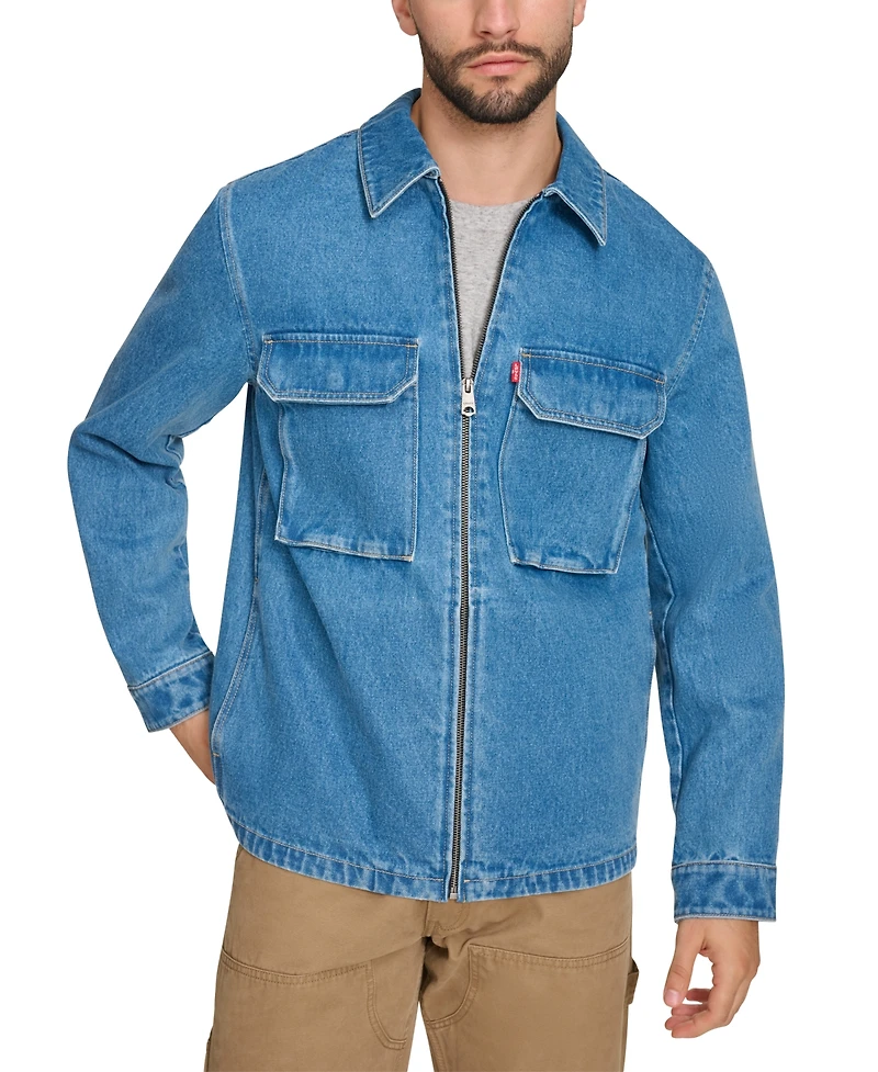 Levi's Men's Solid Full-Zip Shirt Jacket