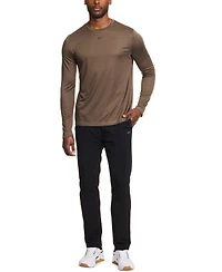 Reebok Men's Tech Long Sleeve Crewneck Logo T-Shirt