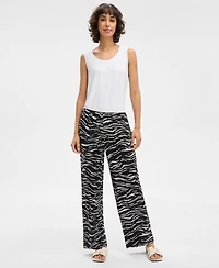 Jm Collection Women's Printed Wide-Leg Pull-On Pants, Exclusively at Macy's