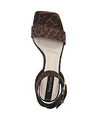 Franco Sarto Women's Savini Open Square Toe Ankle Strap Dress Sandals