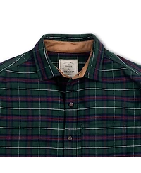 Hope & Henry Men's Organic Flannel Shirt with Suede Detail