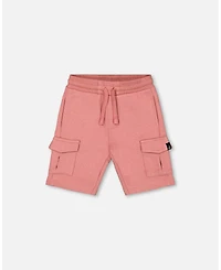 Deux par Toddler Boys French Terry Short Dark Old Rose - Toddler|Child