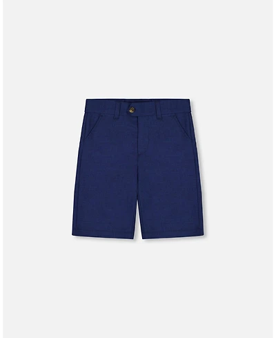 Deux par Toddler Boys Slant Pocket Bermuda Shorts Navy Blue - Toddler|Child