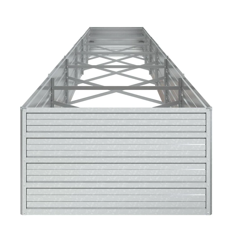 Garden Raised Bed 236.2"x31.5"x17.7" Galvanized Steel Silver