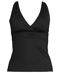 Lands' End Women's D-Cup V-Neck Plunge X Back Tankini Top